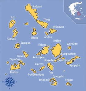 Χάρτης Κυκλάδων